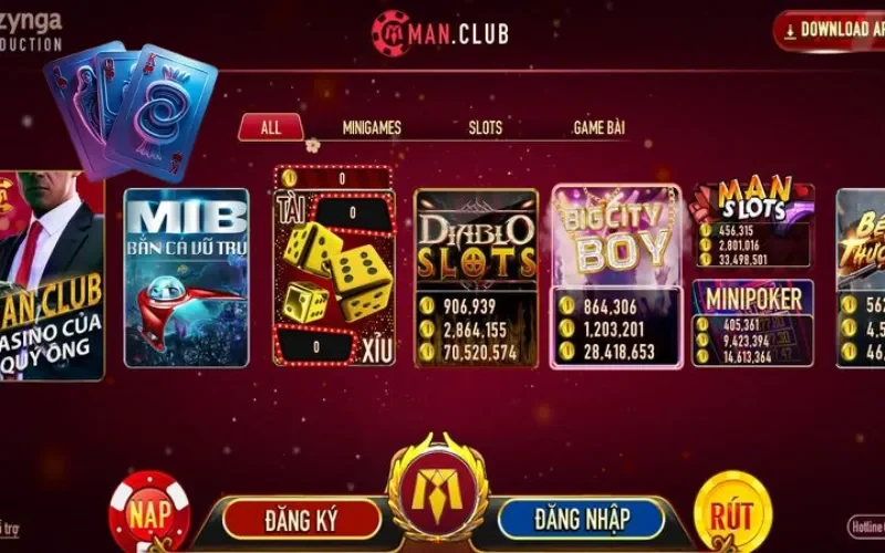 Game bài 3D trực tuyến cực kỳ thú vị tại Manclub