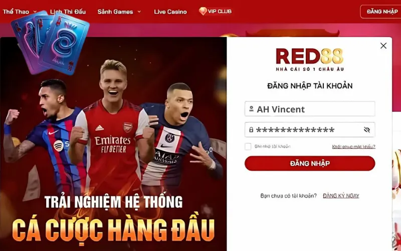 Hướng dẫn cách đăng ký/đăng nhập vào giao dịch tại Red88