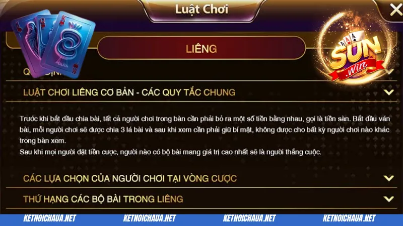 Cách chơi Bài Liêng Sun Win đơn giản