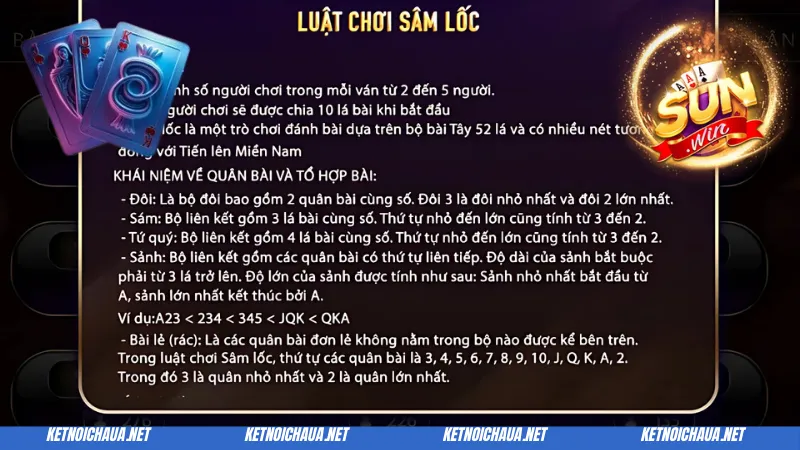 Hướng dẫn chi tiết cách chơi bài sâm Sunwin