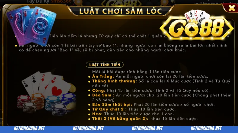 Tìm hiểu luật đánh bài Sâm Go88 cập nhật mới 