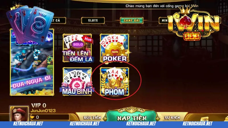 Vài nét chi tiết game bài Phỏm iWIN Club  